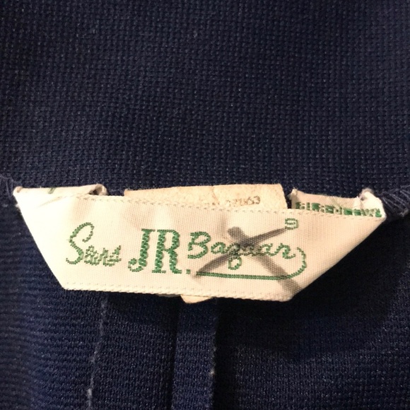 Vintage Sears JR .Baguar Navy Blue Blazer Jacket Size 9 - Picture 7 of 7